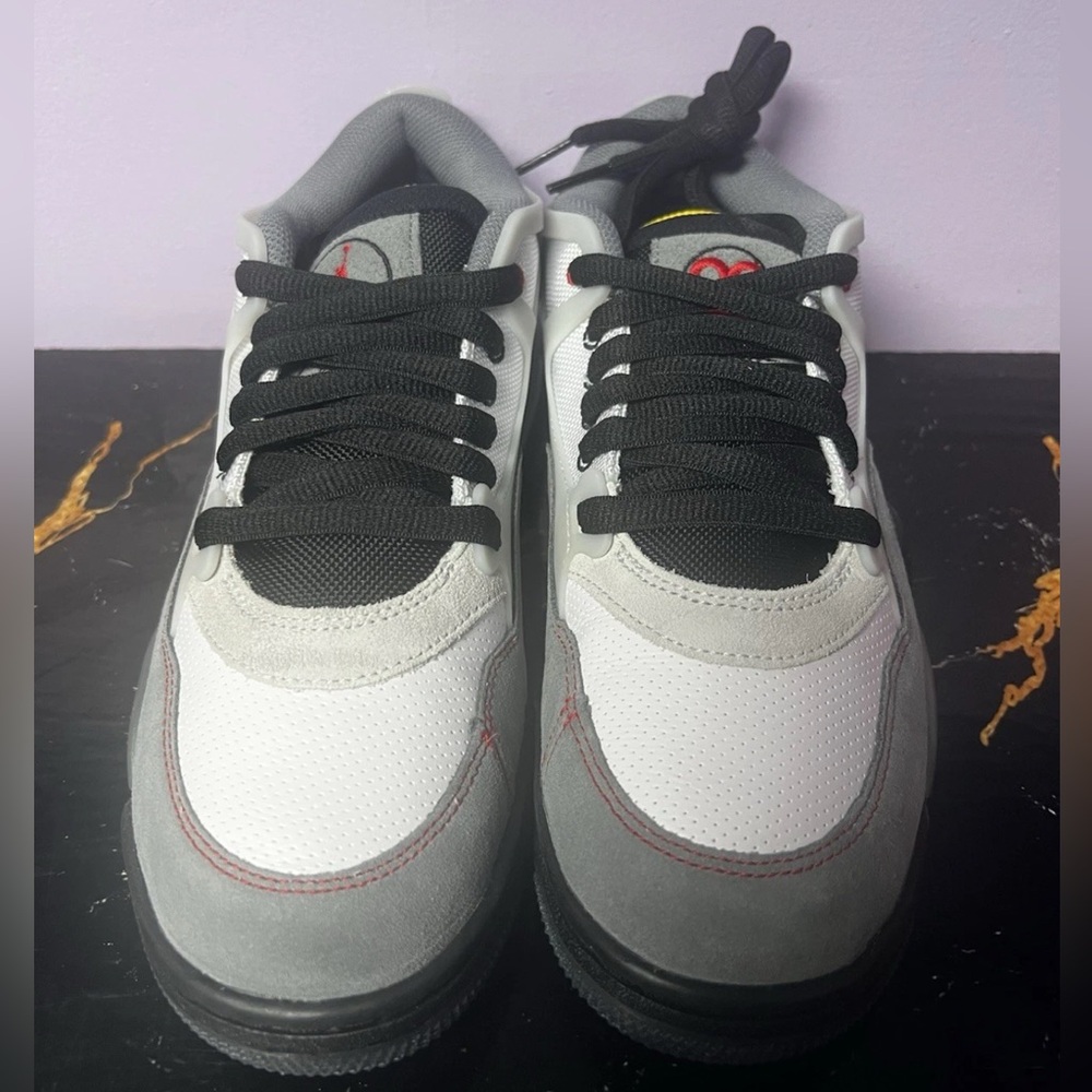 Grey Air Jordan 4 RM PRM Shoes - Picture 2 of 5